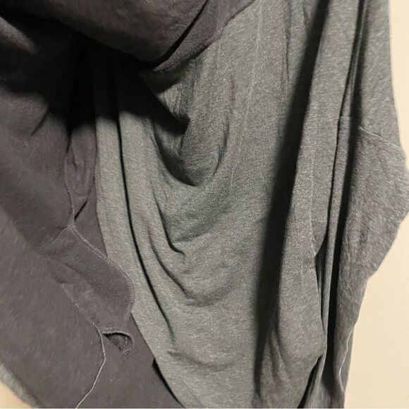 Athleta Purana Wrap Sweatshirt Charcoal Heather Grey- Size Small - Picture 4 of 9